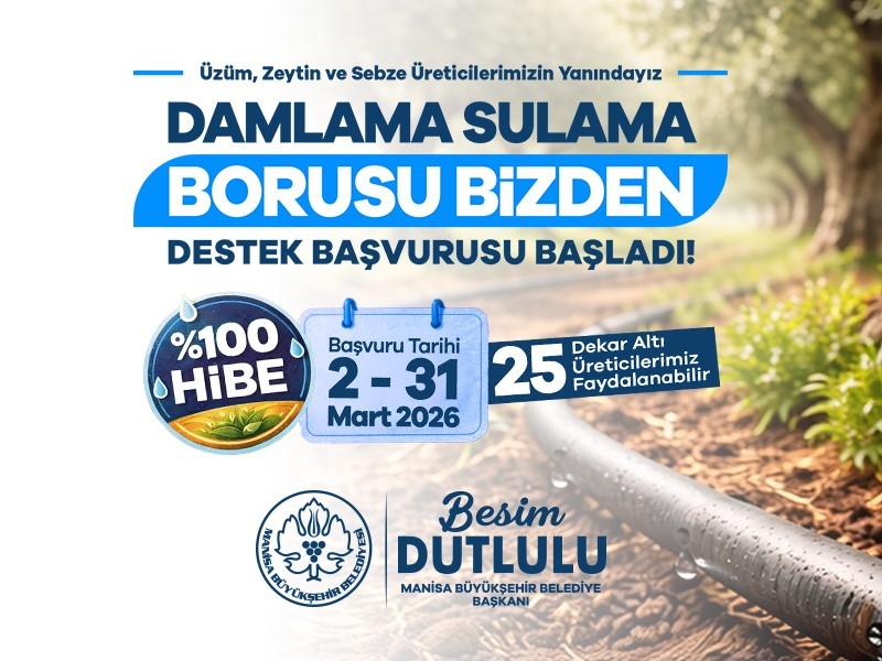 Manisa’dan Çiftçiye Tam Destek: Damlama Sulama Boruları Ücretsiz!